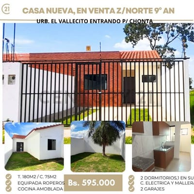 CASA EN ALQUILER O VENTA Z/NORTE