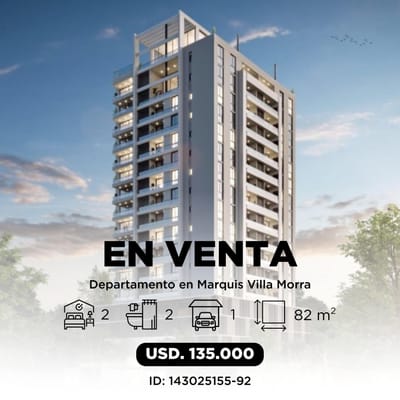 VENDO DPTO DE DOS DORMITORIOS!! MARQUIS VILLA MORRA