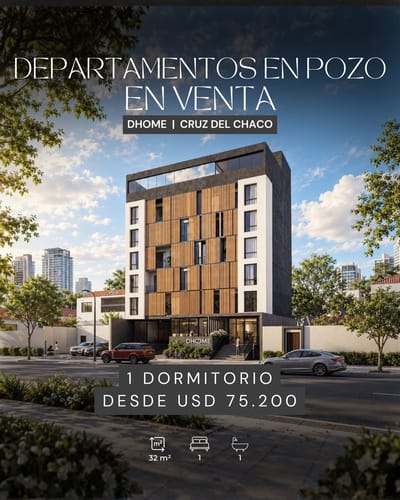  DEPARTAMENTO DE 1 DORMITORIO + COCHERA EN VENTA