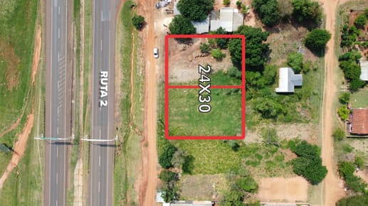 Vendo terreno de 720 m² en CAAGUAZU SOBRE RUTA 2