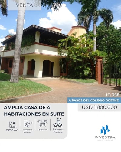 EN VENTA RESIDENCIA EN YCUA SATI