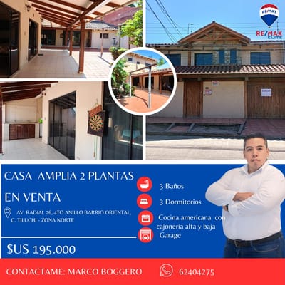 Venta de Casa Amplia de 2 Plantas en el Norte – Ideal para Familia