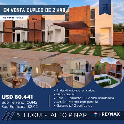VENDO DUPLEX EN LUQUE ALTO PINAR 