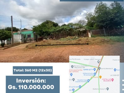 TERRENO A LA VENTA - CAPIATÁ R1 ZONA THOMPSON