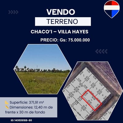 VENDO TERRENO EN CHACOI VILLA HAYES