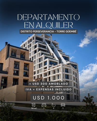 Alquilo Departamento Tipo Loft De 1 Habitación En Distrito Perseverancia 