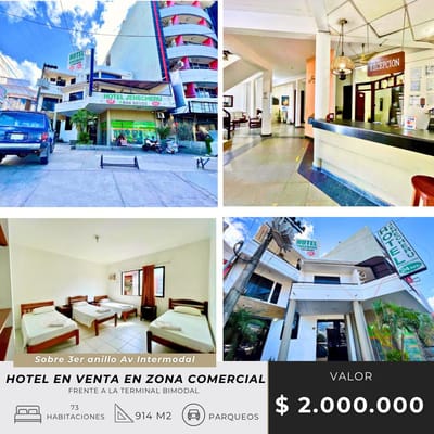HOTEL EN VENTA FRENTE A LA TERMINAL DE BUSES BIMODAL