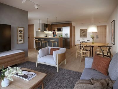 Apartamento de 2 dormitorios a estrenar con gran terraza en Pocitos
