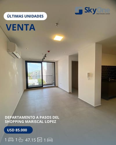 En venta moderno departamento de 1 dormitorio en Recoleta