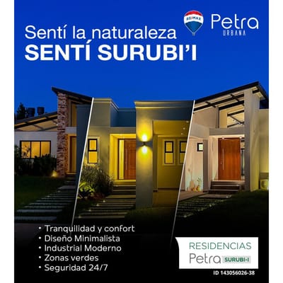 RESIDENCIA ESTILO MINIMALISTA EN SURUBII . CON LA GARANTÍA DE PETRA  
