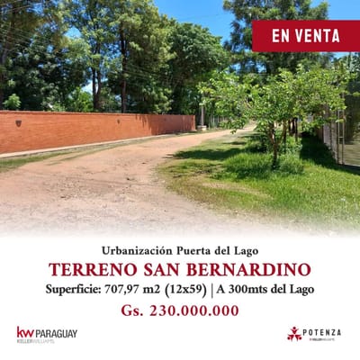 Venta de Terreno en San Bernardino 