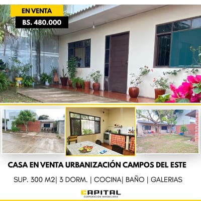 Casa en venta en Bs.480.000 en Campos del Este