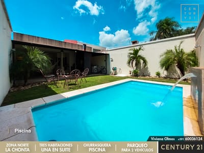 HERMOSA CASA EN VENTA CON PISCINA ZONA NORTE