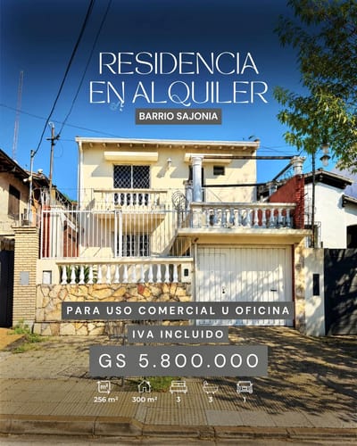 Alquiler | Residencia de dos plantas – Barrio Sajonia