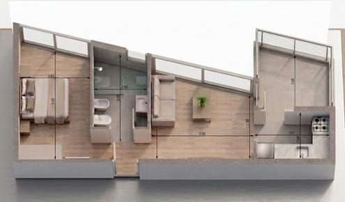 apartamento 1 dormitorios tres cruces