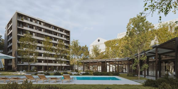 Monoambiente con vista al jardín - Prado