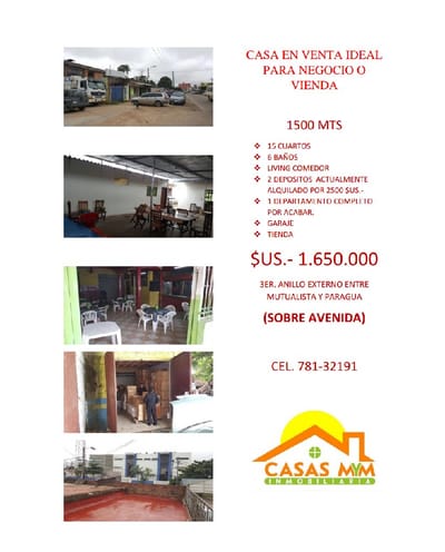 CASA EN VENTA IDEAL PARA NEGOCIO O VIVIENDA