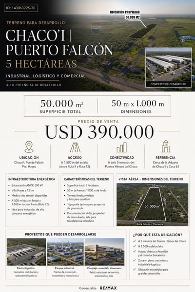 5ha en Venta Chaco’i - Falcón 