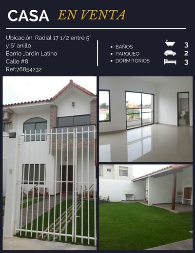 Hermosa casa en venta Barrio Jardín Latino