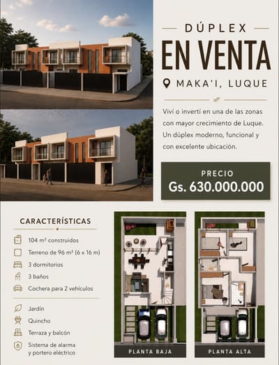 VENDO DÚPLEX EN LUQUE MAKAI