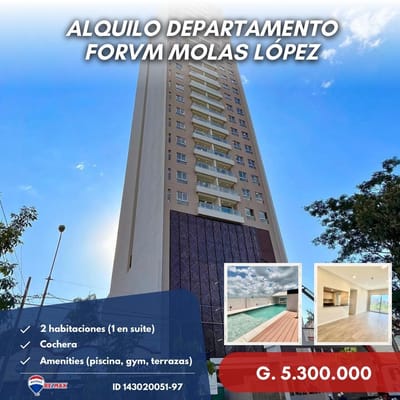 ALQUILO DEPARTAMENTO A ESTRENAR EN MOLAS LOPEZ 