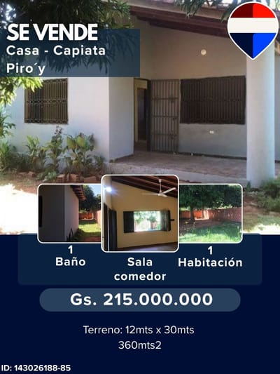 VENDO CASA EN CAPIATA PIROY