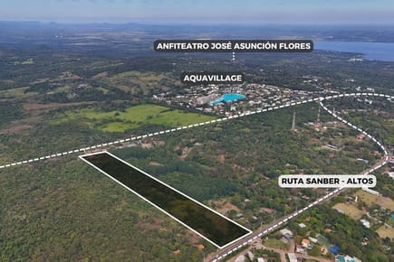 Terreno en venta, con frente estratégico sobre Ruta Sanber - Altos
