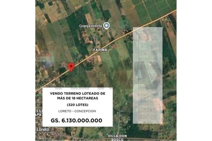 TERRENO CON LOTEAMIENTO APROBADO DE 320 LOTES