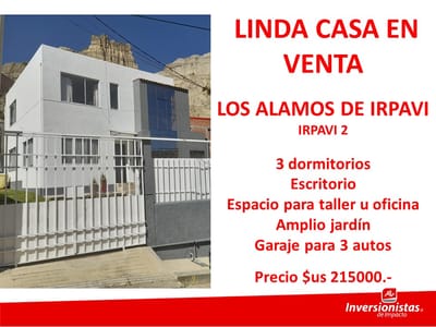 CASA EN VENTA  LOS ALAMOS DE IRPAVI