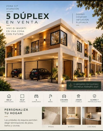 VENDO DUPLEX EN LUQUE ZONA CIT