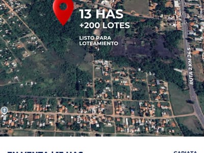 VENDO 13 HECTAREAS EN CAPIATA‼️LISTAS PARA LOTEAR