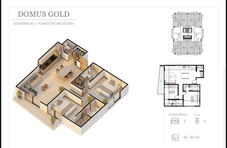 (Pre-Venta) Domus Gold Departamento 2 dormitorio