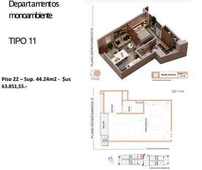 MARE Monoambiente en venta