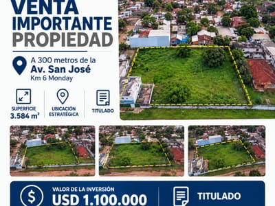 VENDO TERRENO DE 3.584 M2 EN CIUDAD DEL ESTE