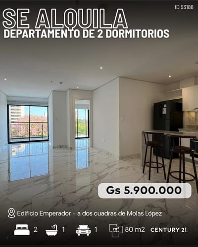 DEPARTAMENTO EN ALQUILER ZONA MOLAS LÓPEZ