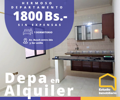 DEPARTAMENTO DE 1 DORMITORIO EN ALQUILER con SERVICIOS INCLUIDOS