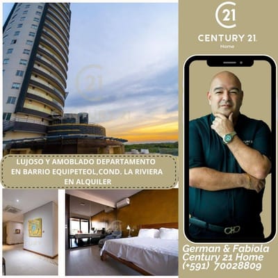 LUJOSO Y AMOBLADO DEPARTAMENTO EN ALQUILER EN RIVIERA BEUTTY PLAZA