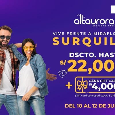 Edificio Altaurora  Vive frente a Miraflores y cerca de San Isidro