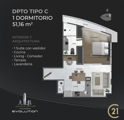 DEPARTAMENTO DE 1 DORMITORIO EN VENTA