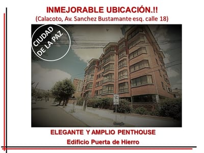 LA PAZ: PENTHOUSE DE 3 DORMITORIOS Y TERRAZA EN INMEJORABLE UBICACIÓN.!