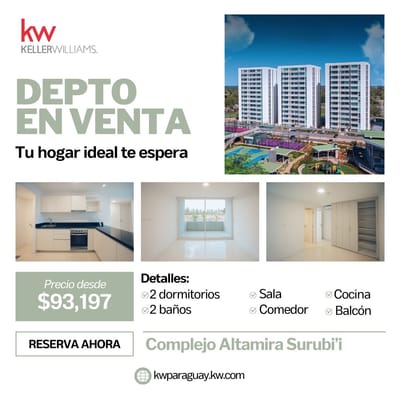 Departamento en venta de 2 Dormitorios en surubi'i