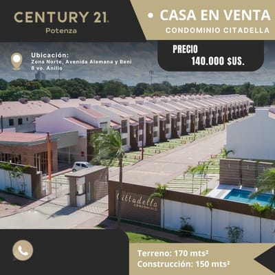 CASA EN VENTA DE DOS PISOS EN LA ZONA NORTE