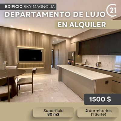 DEPARTAMENTO DE 2 DORMITORIOS AMOBLADO EN SKY MAGNOLIA