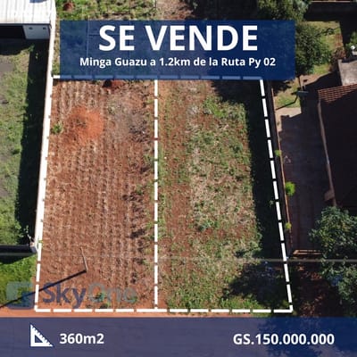 En venta 2 terreno juntos en minga guazu 