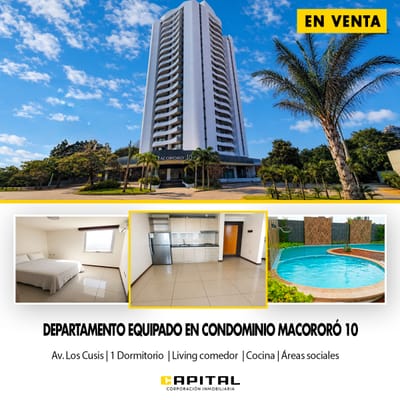 En edificio macororo 10 vendo dpto de 1 dormitorio