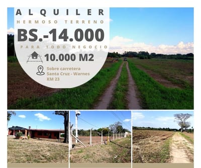 TERRENO EN ALQUILER SOBRE CARRETERA
