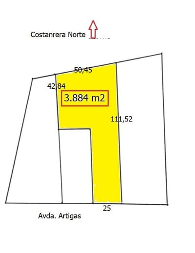VENDO TERRENO SOBRE AVDA ARTIGAS