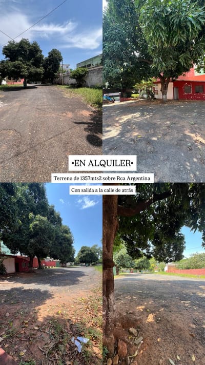 Alquilo terreno con pequeña oficina sobre República Argentina 