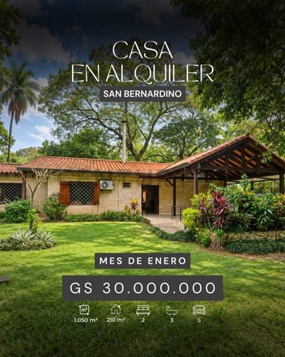 Alquilo casa de verano en San Bernardino