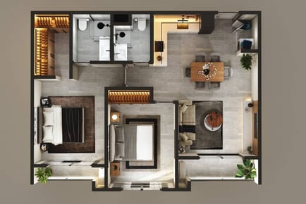 Preventa de departamentos de 2 dormitorios, condominio Vilareal Duo